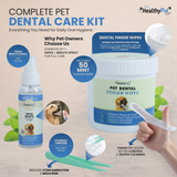 Pet Dental Finger Wipes for Dogs – 50 Mint Flavor Dog Dental Wipes + Mint Fresh Breath Spray