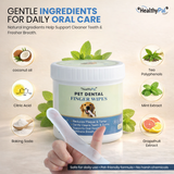 Pet Dental Finger Wipes for Dogs – 50 Mint Flavor Dog Dental Wipes + Mint Fresh Breath Spray